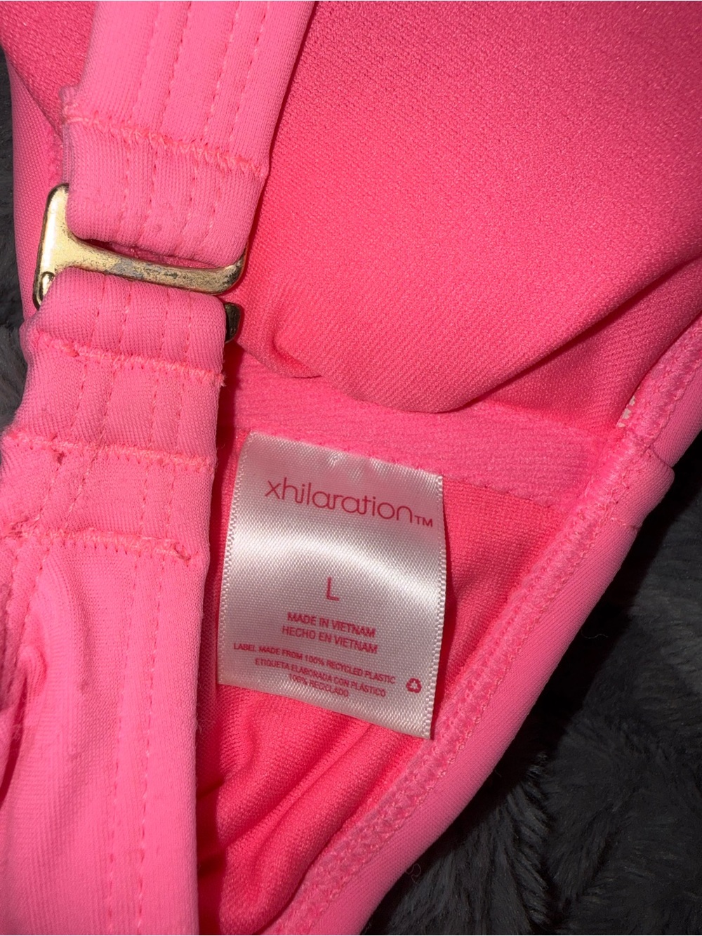 Xhilaration Hot Pink Adjustable Bikini Top